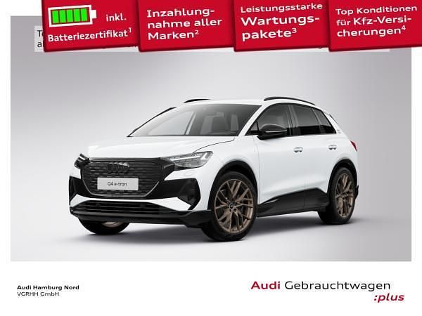 Weiß (2y gletscherweiß metallic) Gebraucht 2025 Audi Q4 e-tron S-Line SUV | 51.581 € (Etwas zu teuer) - Bild 1/3