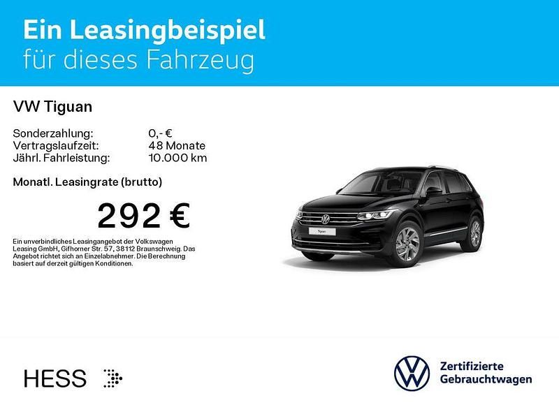 Gebraucht VW Tiguan Elegance 150 PS (110 kW) 2021 Deep black perleffekt SUV