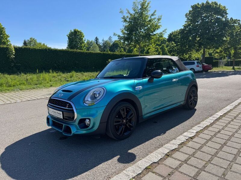 Blau Gebraucht 2017 Mini John Cooper Works Cabriolet Cabrio | 16.490 € (Fairer Preis) - Bild 1/4