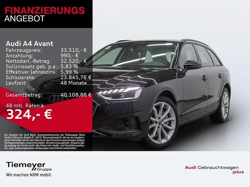 Brillantschwarz Gebraucht 2024 Audi A4 Sport Kombi | 29.670 € (Superpreis) - Bild 1/4