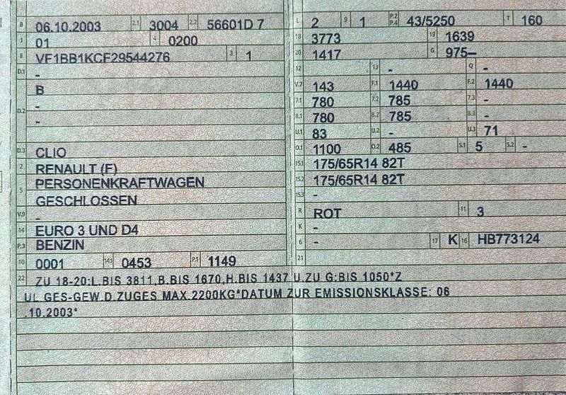 Gebraucht Renault Clio II 58 PS (42 kW) 2003 Rot Limousine