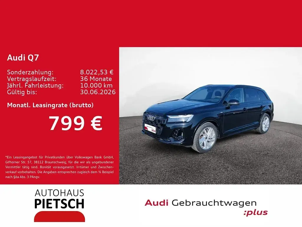 Gebraucht Audi Q7 S-Line 394 PS (289 kW) 2025 Mythosschwarz metallic SUV