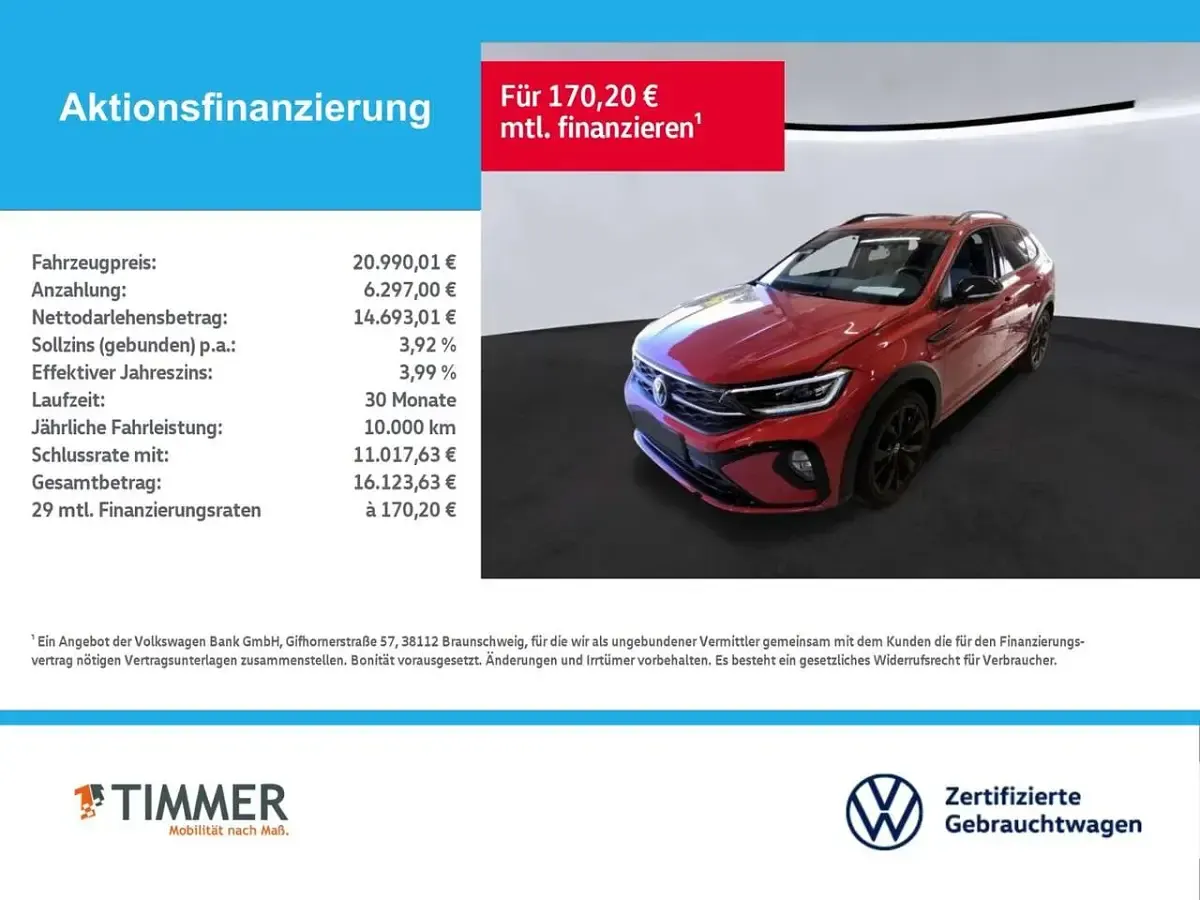 Gebraucht VW Taigo R-line 110 PS (80 kW) 2022 Kings red metallic SUV