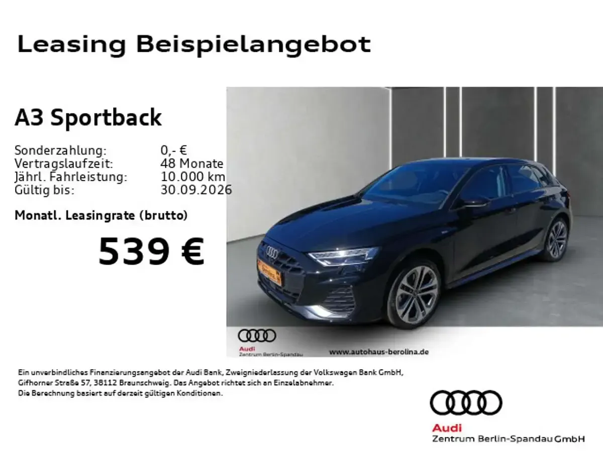Gebraucht Audi A3 S-Line 204 PS (150 kW) 2026 Schwarz Limousine