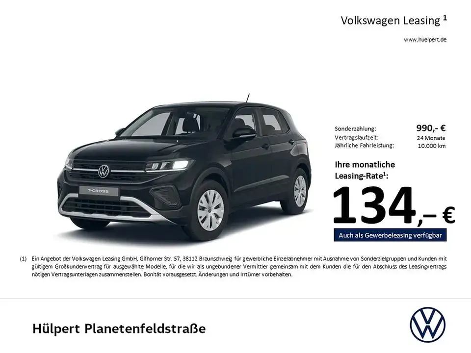 Gebraucht VW T-Cross 95 PS (69 kW) 2025 Deep black perleffekt SUV