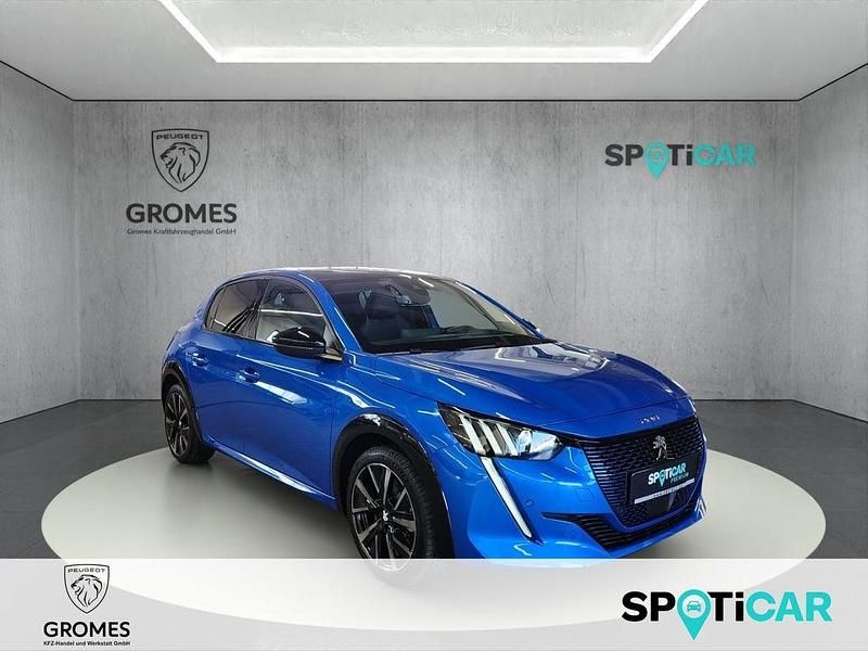 Blau metallic (metallic) Gebraucht 2023 Peugeot e-208 GT Kleinwagen | 21.490 € (Fairer Preis) - Bild 1/4
