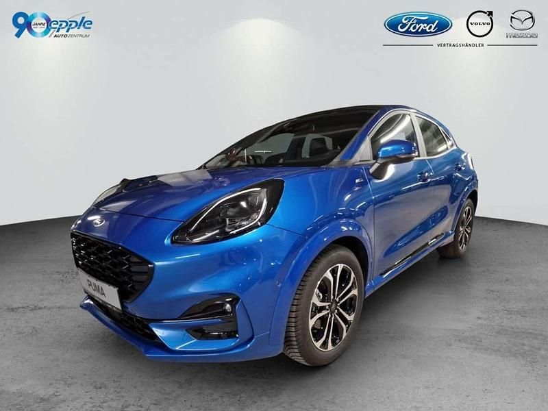 Desert island blue metallic Gebraucht 2024 Ford Puma Gen-E ST-Line SUV | 22.990 € (Fairer Preis) - Bild 1/4