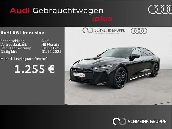 Schwarz (mythosschwarz metallic) Gebraucht 2025 Audi A6 S-Line Limousine | 88.771 € - Bild 1/4