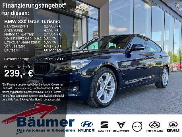 Blau (metallic) Gebraucht 2017 BMW 330 Gran Turismo Sport Line Limousine | 21.980 € (Fairer Preis) - Bild 1/4