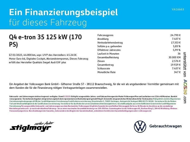 Gebraucht Audi Q4 e-tron Advanced 125 kW (170 PS) 2023 Silber SUV