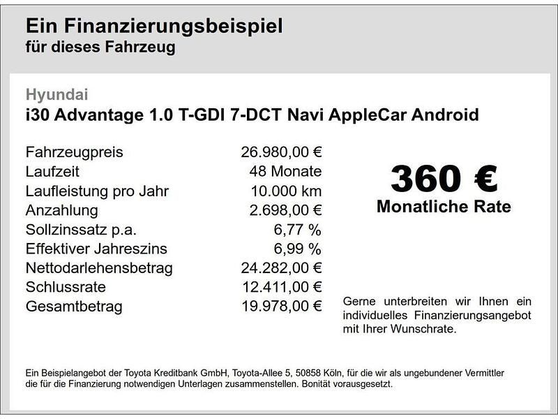 Gebraucht Hyundai i30 Advantage 101 PS (74 kW) 2025 Weiss Limousine