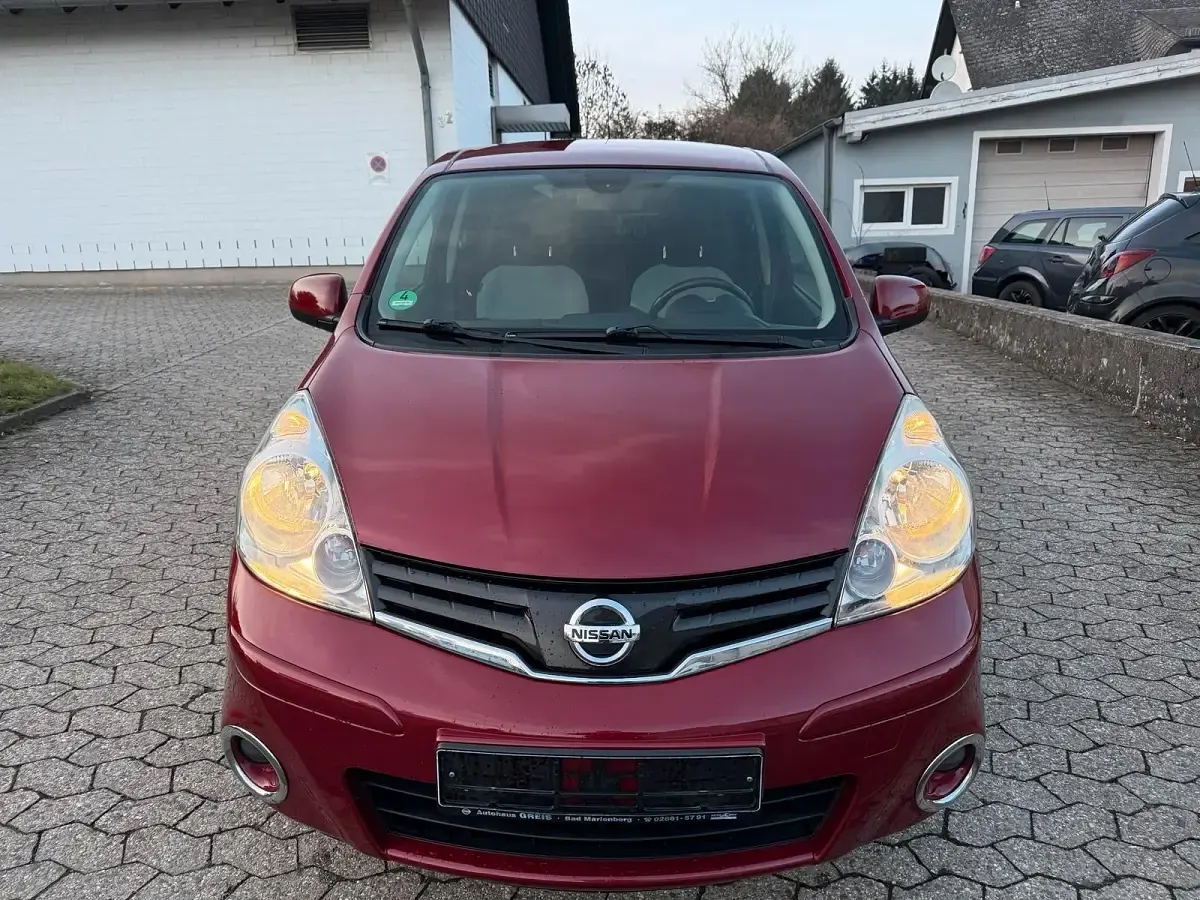 Gebraucht Nissan Note I-Way 90 PS (66 kW) 2012 Rot Kleinwagen