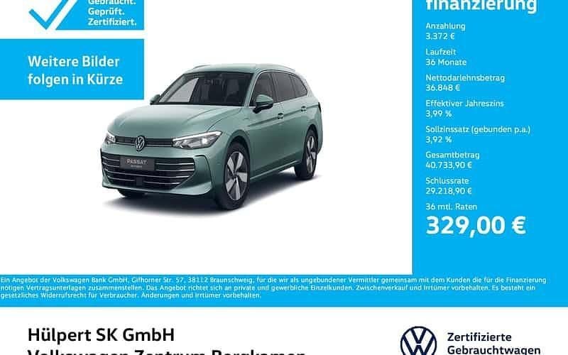Maripositgrün metallic Gebraucht 2025 VW Passat Business Kombi | 40.220 € (Superpreis) - Bild 1/4