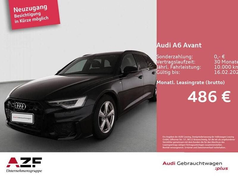 Mythosschwarz metallic Gebraucht 2025 Audi A6 S-Line Kombi | 55.890 € (Fairer Preis) - Bild 1/4
