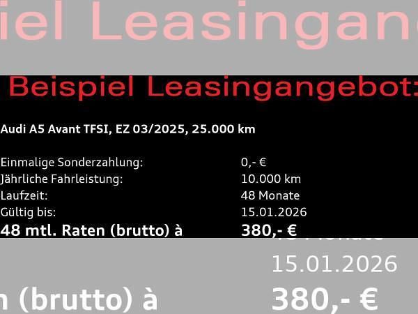 Gebraucht Audi A5 Basis 204 PS (150 kW) 2025 Schwarz (mythosschwarz metallic) Kombi