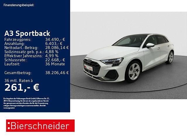 Weiß Gebraucht 2024 Audi A3 Sportback S-Line Limousine | 34.490 € (Superpreis) - Bild 1/3