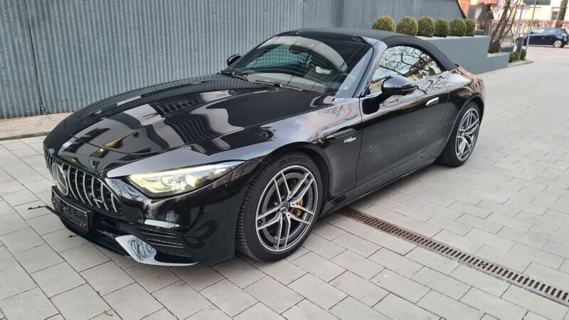 Schwarz Gebraucht 2023 Mercedes SL43 AMG AMG Cabrio | 103.999 € (Etwas zu teuer) - Bild 1/4