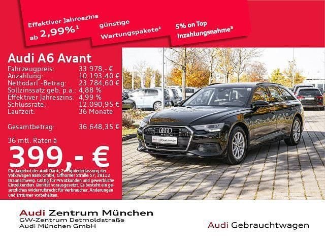 Brillantschwarz Gebraucht 2023 Audi A6 Premium Kombi | 33.978 € (Guter Preis) - Bild 1/1