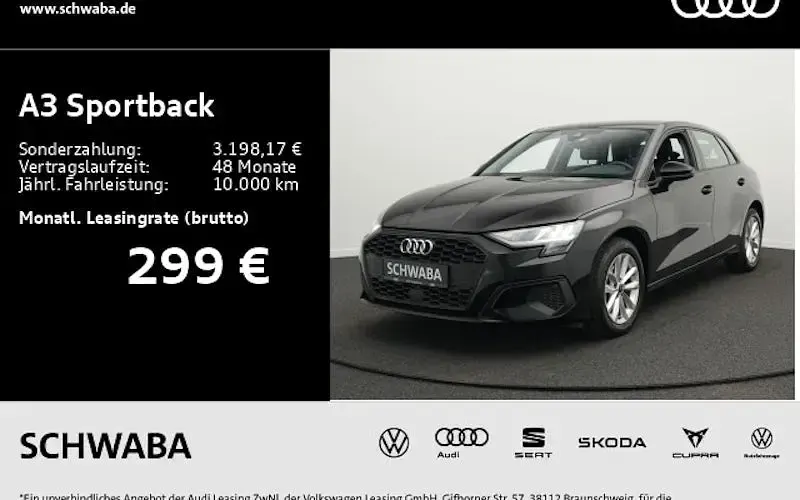 Gebraucht Audi A3 Basis 150 PS (110 kW) 2023 Brillantschwarz Limousine