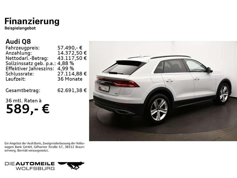 Gebraucht Audi Q8 Ambiente 340 PS (250 kW) 2023 Gletscherweiß metallic (metallic) SUV