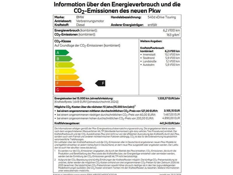 Gebraucht BMW 540 M Sport 303 PS (222 kW) 2025 Grau Kombi
