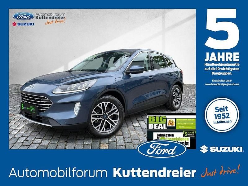 Chromablau metallic Gebraucht 2021 Ford Kuga Titanium SUV | 16.780 € (Superpreis) - Bild 1/4