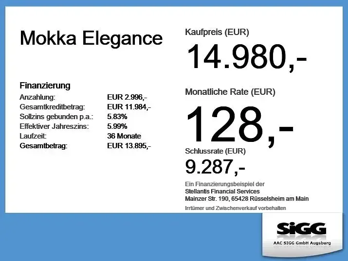 Gebraucht Opel Mokka Elegance 101 PS (74 kW) 2022 Schwarz SUV