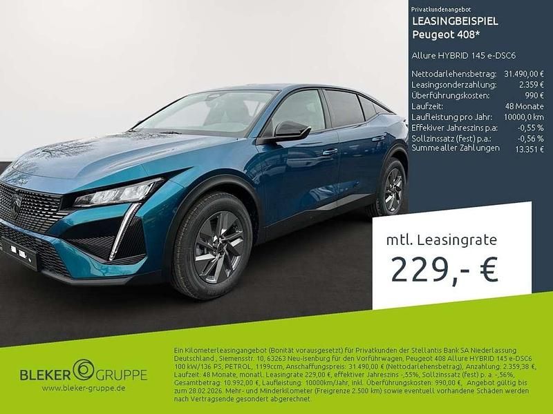 Obsession blau Gebraucht 2025 Peugeot 408 Allure Limousine | 31.440 € - Bild 1/4