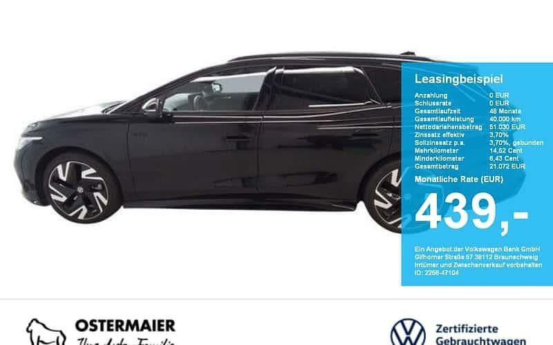 Schwarz Gebraucht 2025 VW ID.7 GTX Kombi | 51.030 € - Bild 1/4