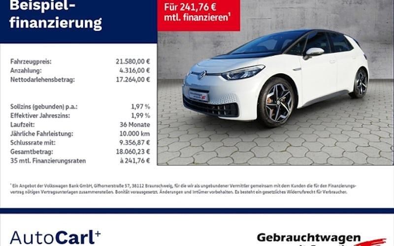 Gletscherweiß metallic Gebraucht 2022 VW ID.3 Pro Kleinwagen | 21.580 € (Fairer Preis) - Bild 1/4