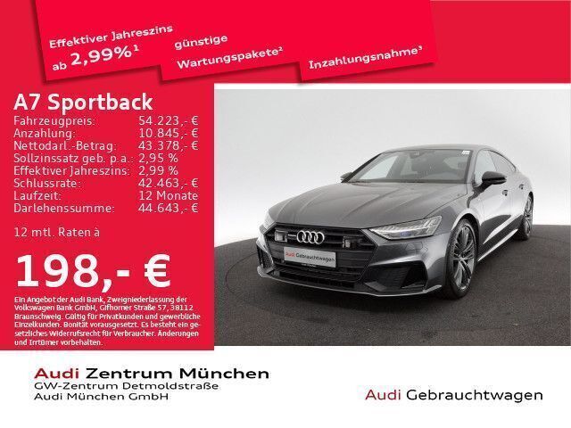Daytonagrau perleffekt Gebraucht 2023 Audi A7 Sportback S-Line Kleinwagen | 54.223 € (Etwas zu teuer) - Bild 1/2