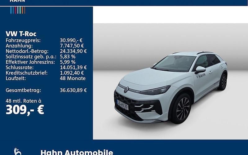 Gebraucht VW T-Roc Life 150 PS (110 kW) 2025 Weiß SUV