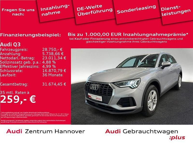 L5 florettsilber metallic (metallic) Gebraucht 2022 Audi Q3 SUV | 28.750 € (Superpreis) - Bild 1/4