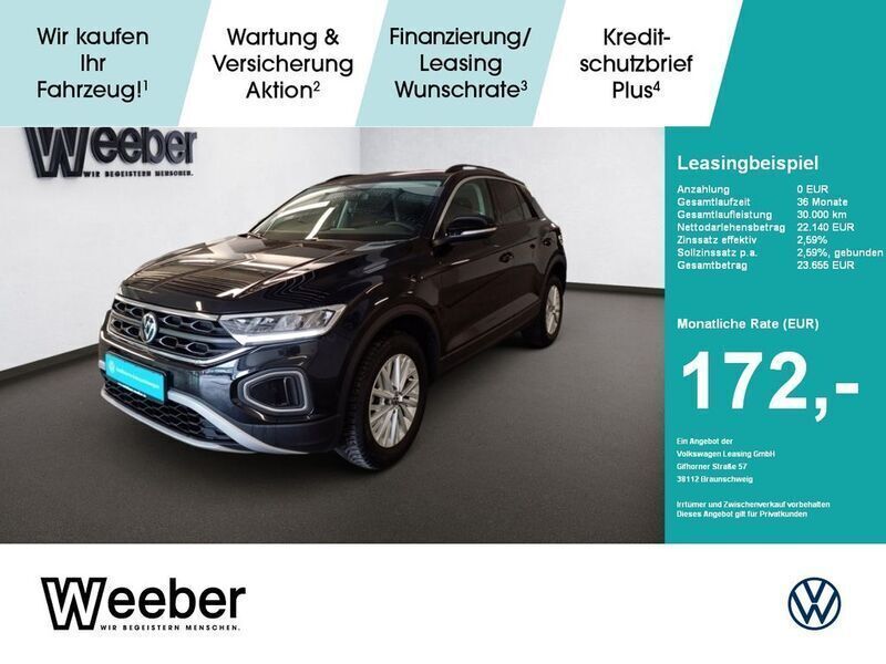 Schwarz Gebraucht 2024 VW T-Roc Life SUV | 22.290 € (Guter Preis) - Bild 1/4