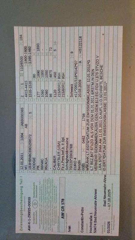 Gebraucht Dodge Caliber 150 PS (110 kW) 2011 Schwarz Kleinwagen