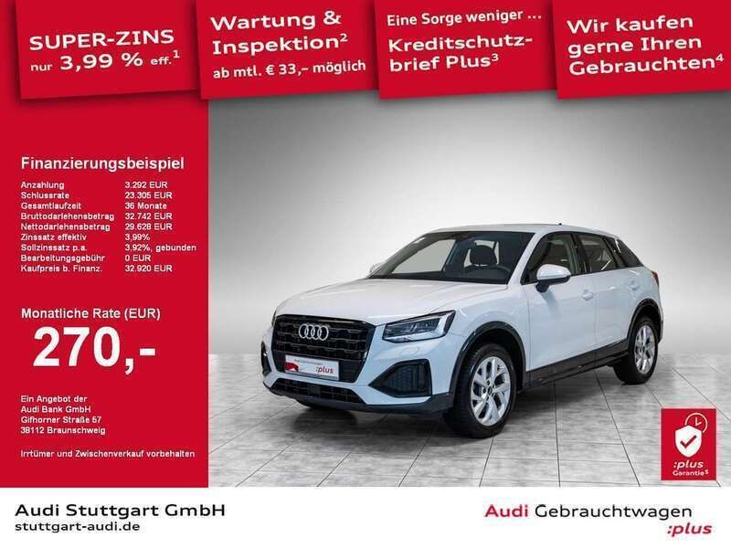 Gletscherweiß metallic Gebraucht 2024 Audi Q2 Advanced Plus SUV | 33.920 € (Fairer Preis) - Bild 1/2