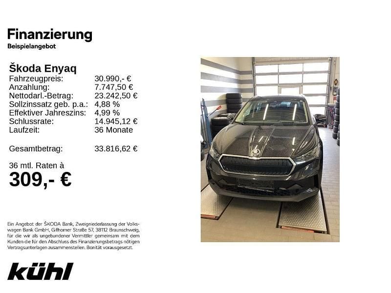 Schwarzmagic perleffekt Gebraucht 2021 Skoda Enyaq iV ecoSuite SUV | 30.690 € (Guter Preis) - Bild 1/3