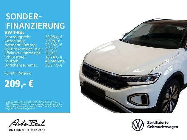 Gebraucht VW T-Roc Move 150 PS (110 kW) 2024 Weiß (pure white schwarz) SUV