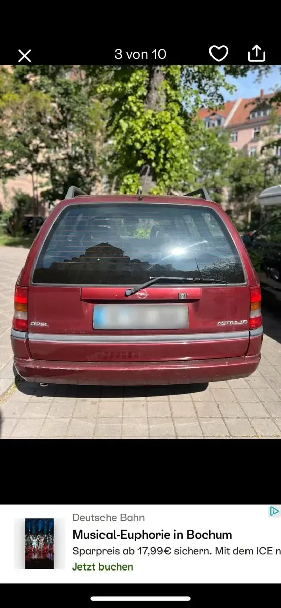 Gebraucht Opel Astra 75 PS (55 kW) 1997 Rot Kombi