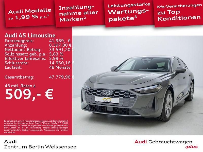 Chronosgrau metallic Gebraucht 2025 Audi A5 Advanced Coupé | 41.989 € (Guter Preis) - Bild 1/4