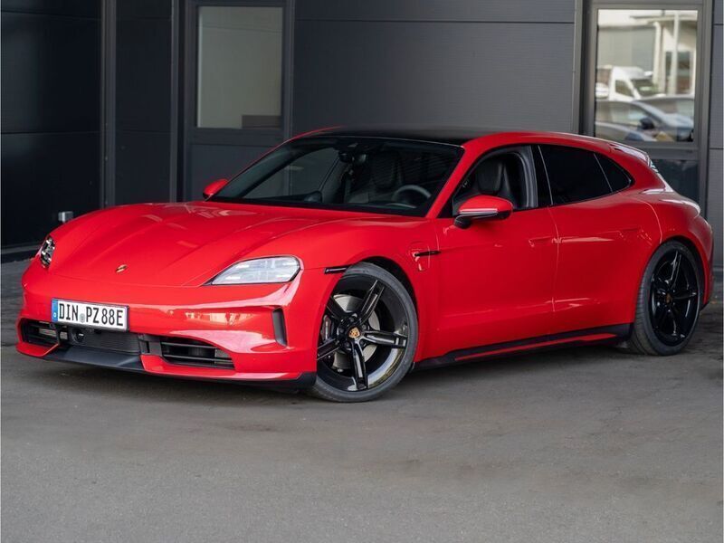 Karminrot Gebraucht 2024 Porsche Taycan Sport Turismo Limousine | 93.900 € - Bild 1/4