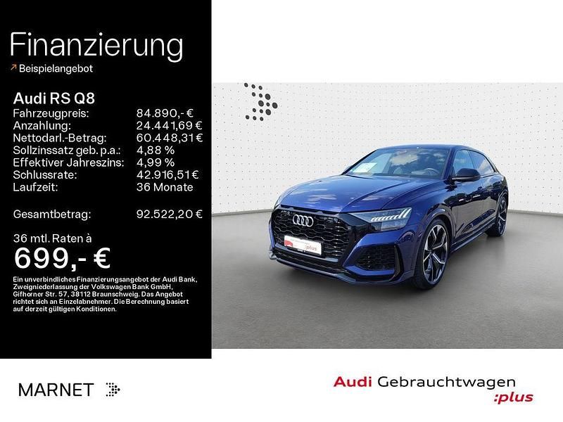 Navarrablau metallic Gebraucht 2022 Audi RS Q8 Ambiente SUV | 83.890 € (Guter Preis) - Bild 1/4