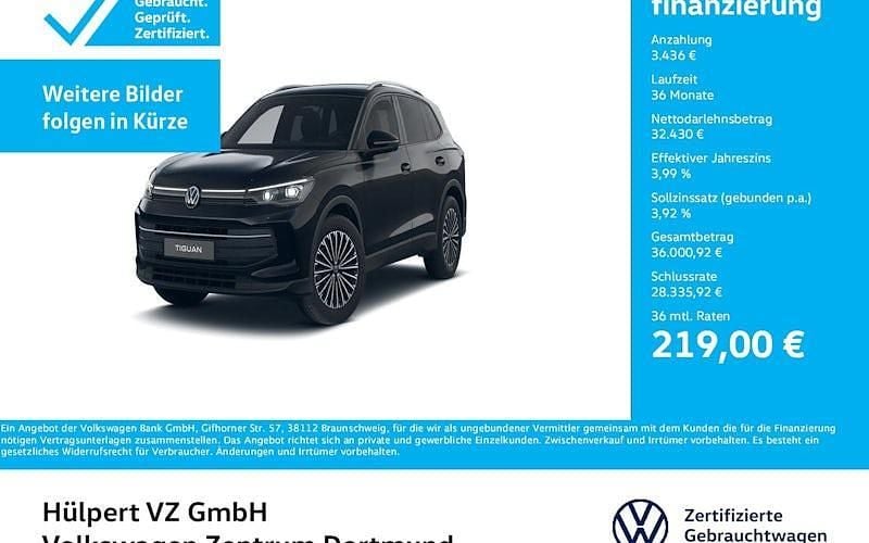 Schwarz Gebraucht 2025 VW Tiguan Goal SUV | 35.866 € (Guter Preis) - Bild 1/4