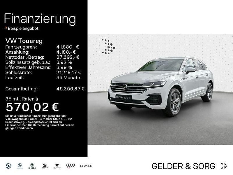 Pure white Gebraucht 2021 VW Touareg R-line SUV | 41.880 € (Guter Preis) - Bild 1/4