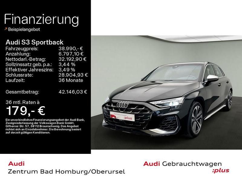 Mythosschwarz metallic Gebraucht 2024 Audi S3 Ambiente Limousine | 38.990 € (Superpreis) - Bild 1/4