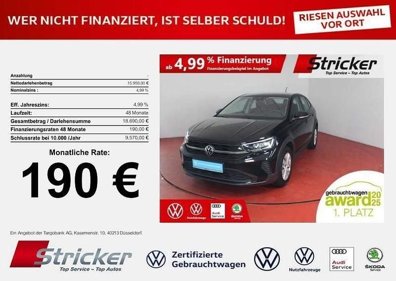 Schwarz Gebraucht 2022 VW Taigo SUV | 15.949 € (Fairer Preis) - Bild 1/4