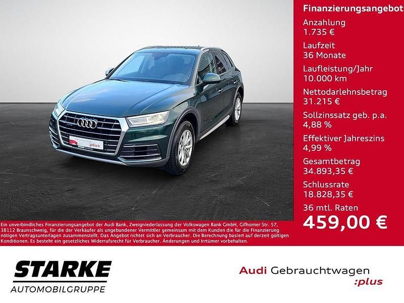 Azorengrün metallic Gebraucht 2020 Audi Q5 Design SUV | 32.950 € (Superpreis) - Bild 1/4