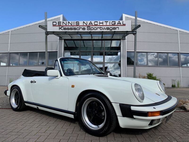 Grand prix weiss Gebraucht 1984 Porsche 911 Carrera Cabriolet Cabrio | 112.000 € - Bild 1/4