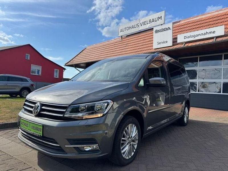 Indiumgrau metallic Gebraucht 2018 VW Caddy Maxi Highline Van / Kleinbus | 23.990 € (Fairer Preis) - Bild 1/4