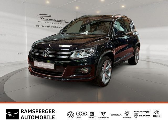 Schwarz deep black perleffekt metallic Gebraucht 2016 VW Tiguan R-line SUV | 18.430 € (Superpreis) - Bild 1/4